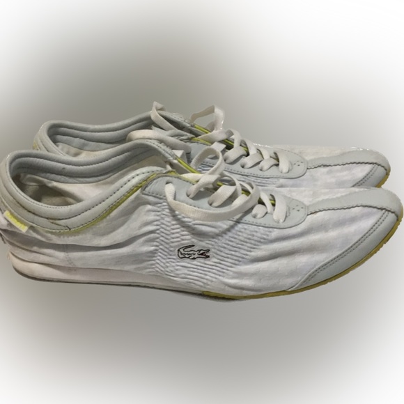 LACOSTE Sport Sneaker Compression Leather Trainer Retro Shoe Travel Compact Gym - Picture 4 of 12